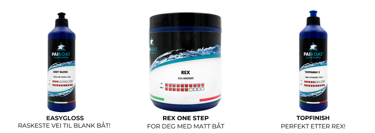 Forskjellen mellom poleringsmiddelene: Easy Gloss, Rex og Topfinish