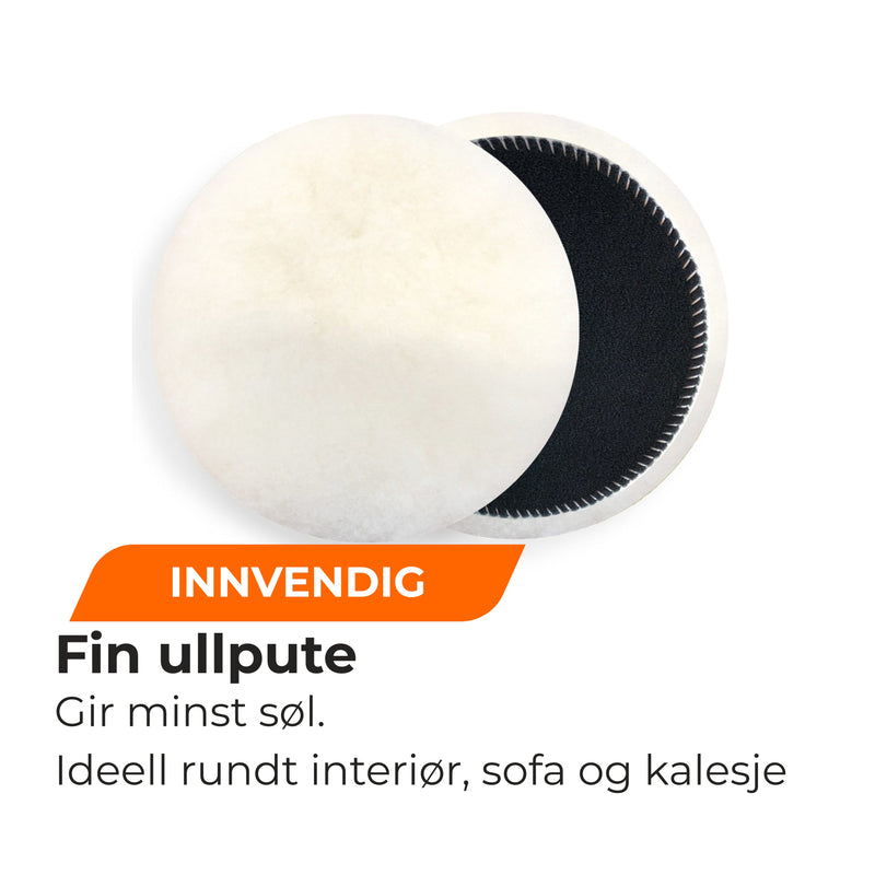 Last inn bildet i Gallery Viewer, Flat fin ullpute til bakplate | Finpolering | Minst søl