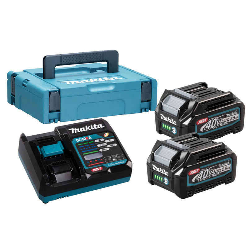 Last inn bildet i Gallery Viewer, Makita batterisett med lader | 40V 2x2.5Ah LI-ION