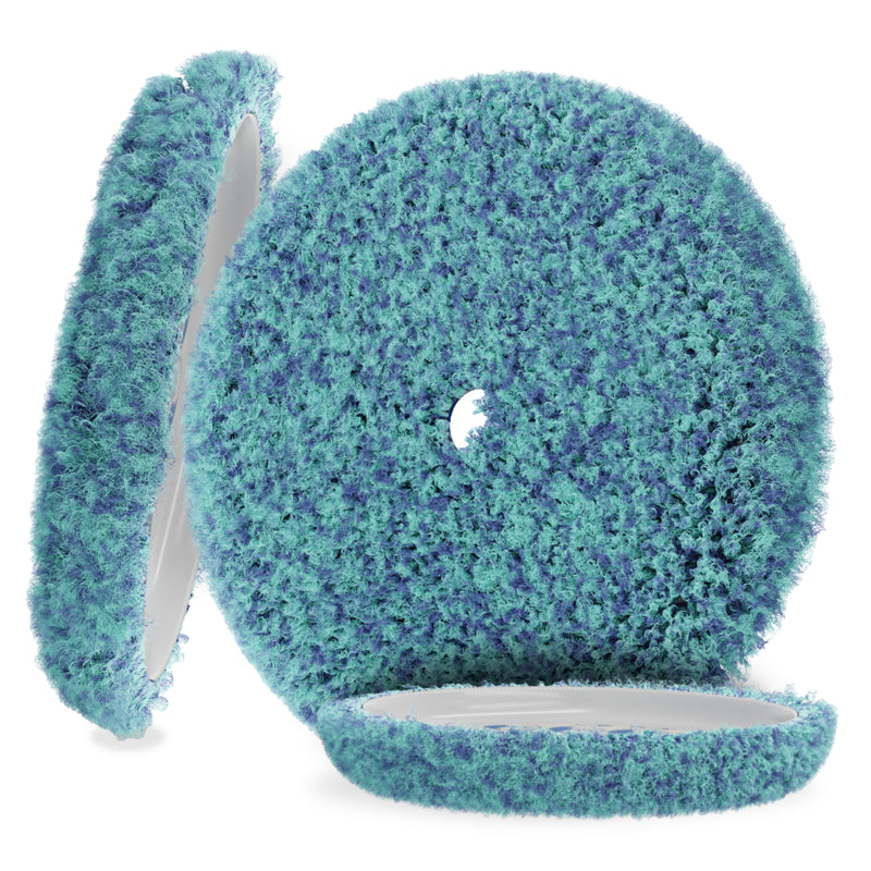 Last inn bildet i Gallery Viewer, Tvistet ullpute m/borrelås | Lett rubbing (Blågrønn)