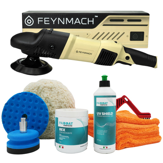 Rex One Step Skrogpakke | Matt (farget) båt m/ premium forsegling | Med Feynmach roterende maskin