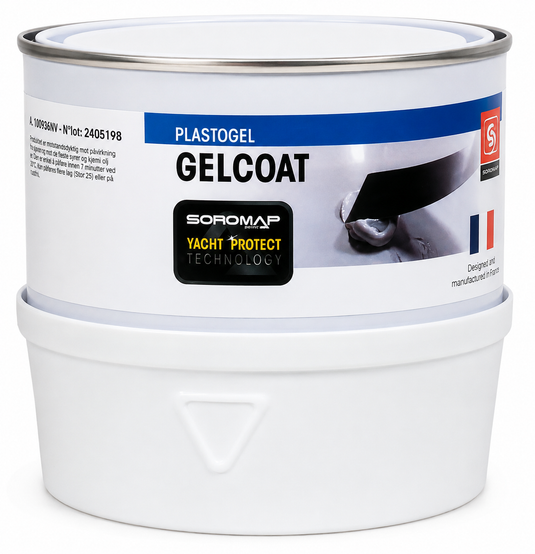 Soromap Plastogel Gelcoat Hvit m/herder - Hvit RAL 9016