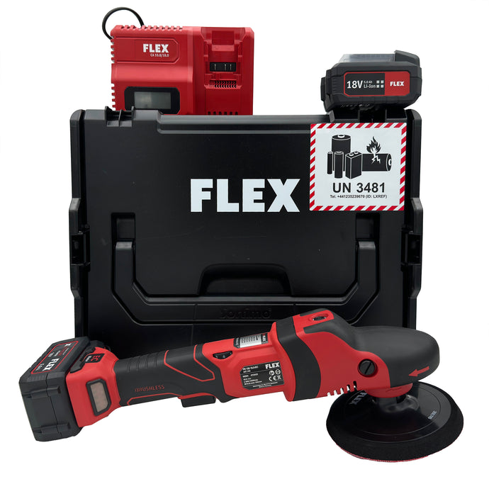 Roterende Flex PE 150 18v 5.0Ah | Batteridreven | Poler båtens store overflater