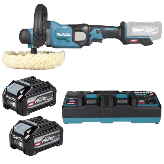 Makita Poleringsmaskin PV001GZ 40V | Komplett pakke m/batterier og lader