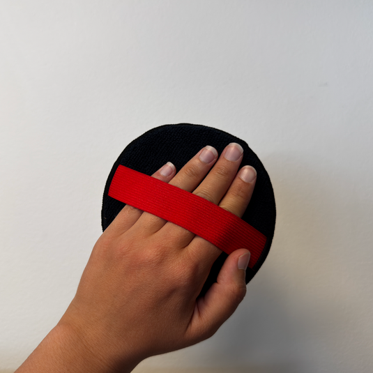 Applikator med strikk (svart)